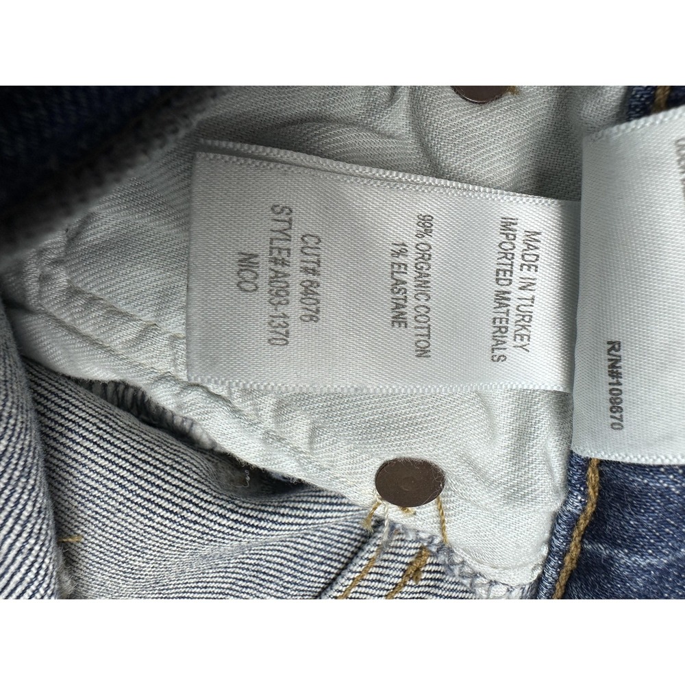 AGOLDE Nico Jeans Womens 24 Blue Medium Wash High Rise Skinny Button Fly NWT - Picture 5 of 13